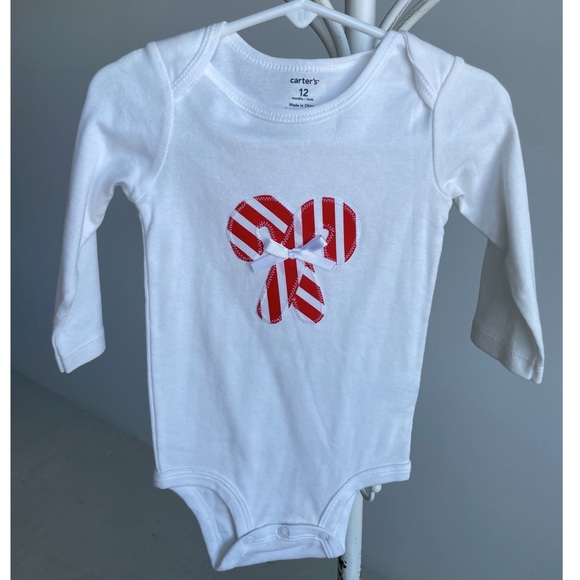 Carter’s Candy Cane Onesie 12M - Picture 1 of 1